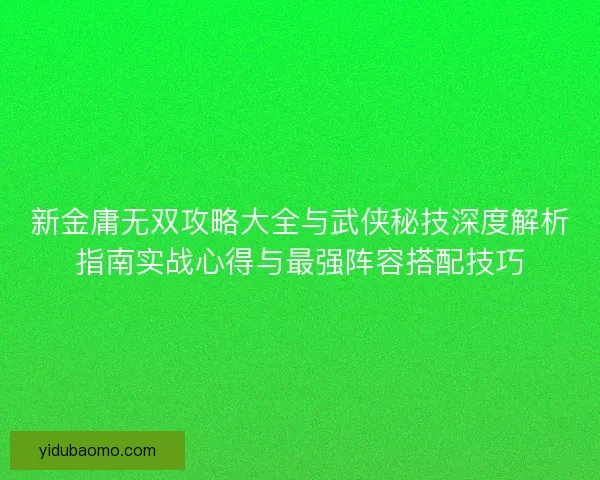 新金庸无双攻略大全与武侠秘技深度解析指南实战心得与最强阵容搭配技巧